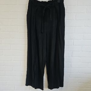 Valentina Naldi Linen-blend Slit Leg Pants